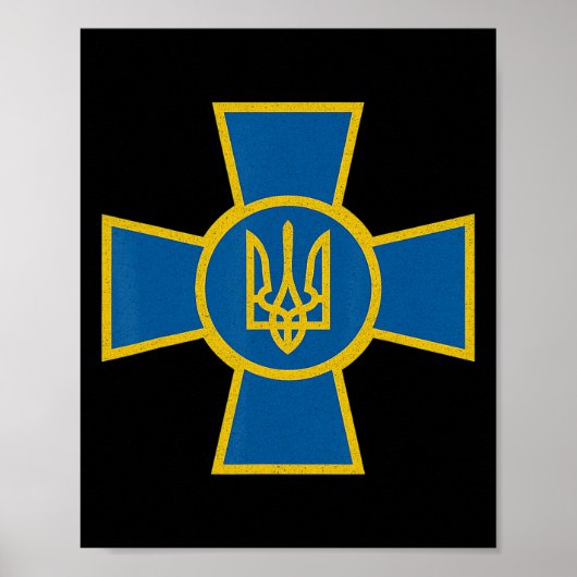 Ukrainisches Af Tryzub Emblem der ukrainischen Str Poster (Vorne)