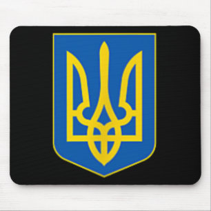 Ukrainisches Dreizack-Emblem Wappen Logo Mousepad