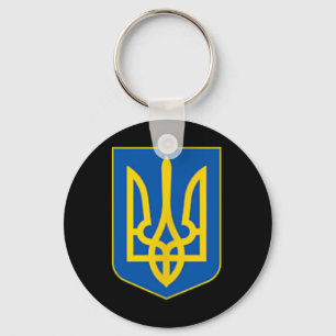 Ukrainisches Dreizack-Emblem-Wappen-Logo Schlüsselanhänger