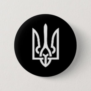 Ukrainisches Dreizack-Symbol - Ukraine Tryzub Patr Button