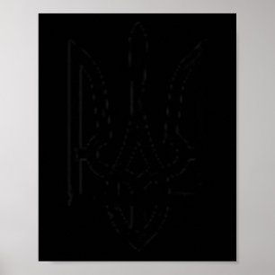 Ukrainisches Dreizack-Symbol - Ukraine Tryzub Poster