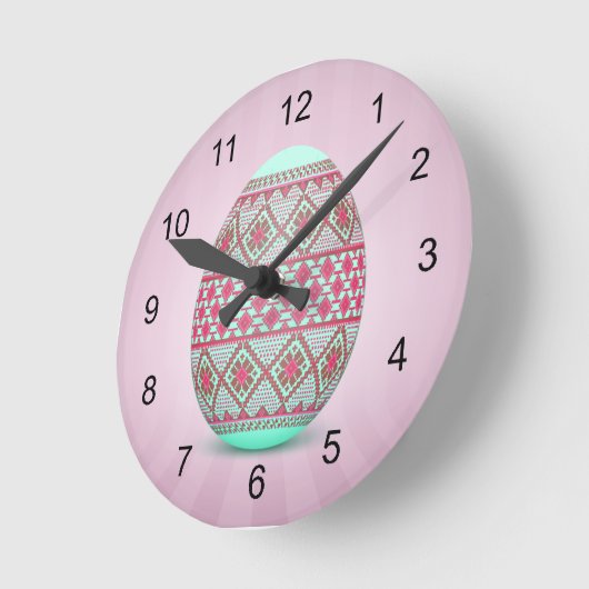 Ukrainisches Ei (Pysanka) Acrylmauer Runde Wanduhr (Winkel)