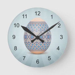Ukrainisches Ei (Pysanka) Acrylmauer Runde Wanduhr
