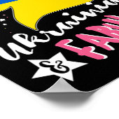 Ukrainisches Einhorn Ukraine-Flagge Poster (Ecke)