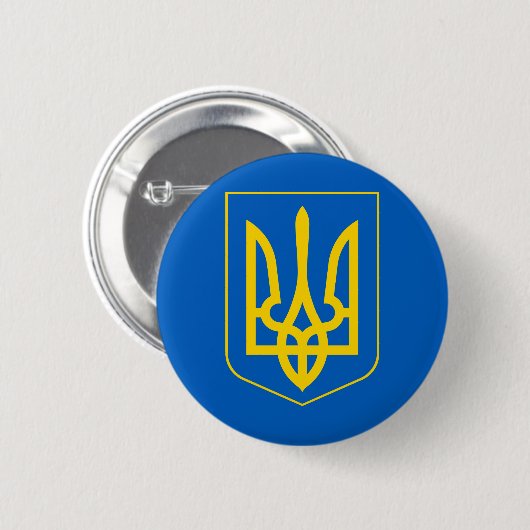 ukrainisches Emblem Button (Vorne & Hinten)