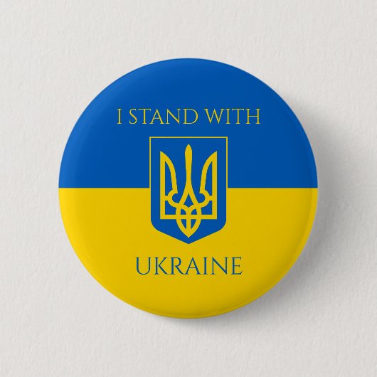 ukrainisches Emblem Button (Vorderseite)