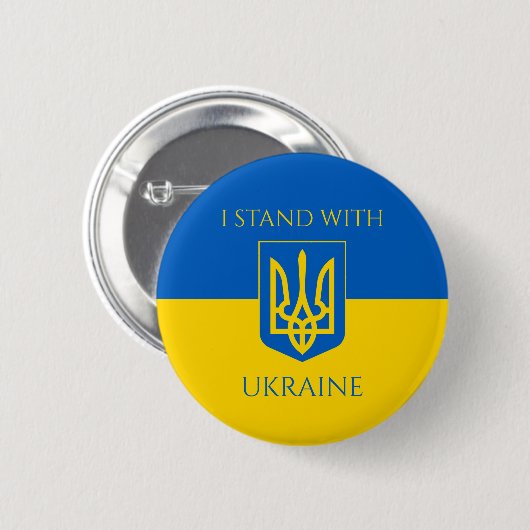 ukrainisches Emblem Button (Vorne & Hinten)