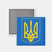 ukrainisches Emblem Magnet (Vorderseite/Rückseite)