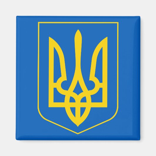 ukrainisches Emblem Magnet (Vorne)