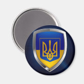ukrainisches Emblem Magnet (Vorderseite/Rückseite)