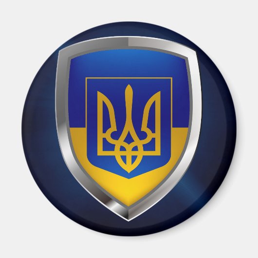 ukrainisches Emblem Magnet (Vorne)