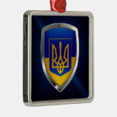 ukrainisches Emblem Silbernes Ornament (Rechts)