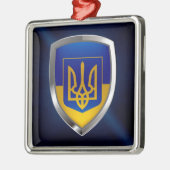 ukrainisches Emblem Silbernes Ornament (Links)
