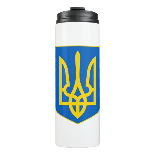 ukrainisches Emblem Thermosbecher (Vorderseite)