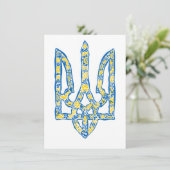 Ukrainisches Emblem trident tryzub ethnisch (Stehend Vorderseite)