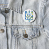 Ukrainisches Emblem trident tryzub ethnisch Button (Beispiel)