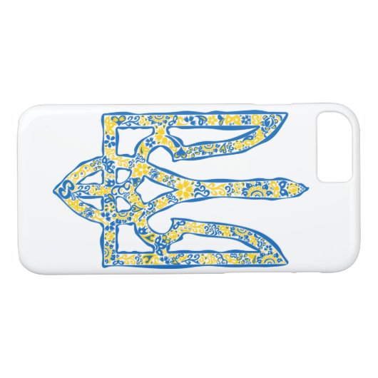 Ukrainisches Emblem trident tryzub ethnisch Case-Mate iPhone Hülle (Rückseite (Horizontal))