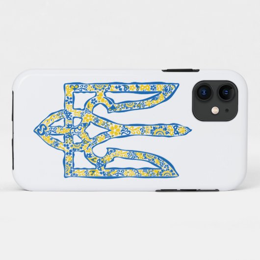Ukrainisches Emblem trident tryzub ethnisch Case-Mate iPhone Hülle (Rückseite (Horizontal))