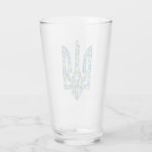 Ukrainisches Emblem trident tryzub ethnisch Glas (Rückseite)