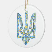 Ukrainisches Emblem trident tryzub ethnisch Keramik Ornament (Links)