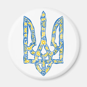 Ukrainisches Emblem trident tryzub ethnisch Magnet