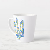 Ukrainisches Emblem trident tryzub ethnisch Milchtasse (Linke Ecke)