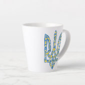 Ukrainisches Emblem trident tryzub ethnisch Milchtasse (Rechte Ecke)