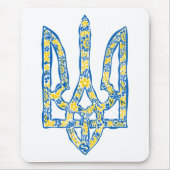 Ukrainisches Emblem trident tryzub ethnisch Mousepad (Vorne)