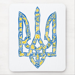 Ukrainisches Emblem trident tryzub ethnisch Mousepad