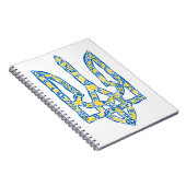 Ukrainisches Emblem trident tryzub ethnisch Notizblock (Rechte Seite)