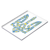 Ukrainisches Emblem trident tryzub ethnisch Notizblock (Linke Seite)