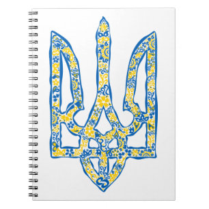 Ukrainisches Emblem trident tryzub ethnisch Notizblock