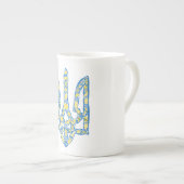 Ukrainisches Emblem trident tryzub ethnisch Porzellantasse (Vorderseite Rechts)