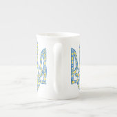 Ukrainisches Emblem trident tryzub ethnisch Porzellantasse (Rückseite)