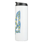 Ukrainisches Emblem trident tryzub ethnisch Thermosbecher (Nach rechts gedreht)