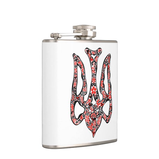 Ukrainisches Emblem trident tryzub stilisiert Flachmann (Rechts)