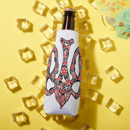 Ukrainisches Emblem trident tryzub stilisiert Flaschenkühler (In Situ Sommer)