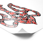 Ukrainisches Emblem trident tryzub stilisiert Fotodruck (Ecke)