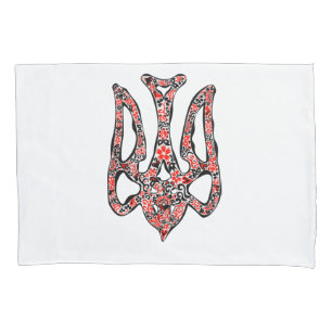 Ukrainisches Emblem trident tryzub stilisiert Kissenbezug