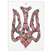 Ukrainisches Emblem trident tryzub stilisiert Klemmbrett (Rückseite)