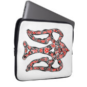 Ukrainisches Emblem trident tryzub stilisiert Laptopschutzhülle (Vorne Rechts)