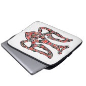 Ukrainisches Emblem trident tryzub stilisiert Laptopschutzhülle (Vorne Knopf)