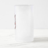 Ukrainisches Emblem trident tryzub stilisiert Mattglas Bierglas (Mittel)