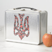 Ukrainisches Emblem trident tryzub stilisiert Metall Brotdose (Beispiel)