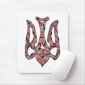 Ukrainisches Emblem trident tryzub stilisiert Mousepad (Mit Mouse)