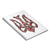 Ukrainisches Emblem trident tryzub stilisiert Notizblock (Rechte Seite)