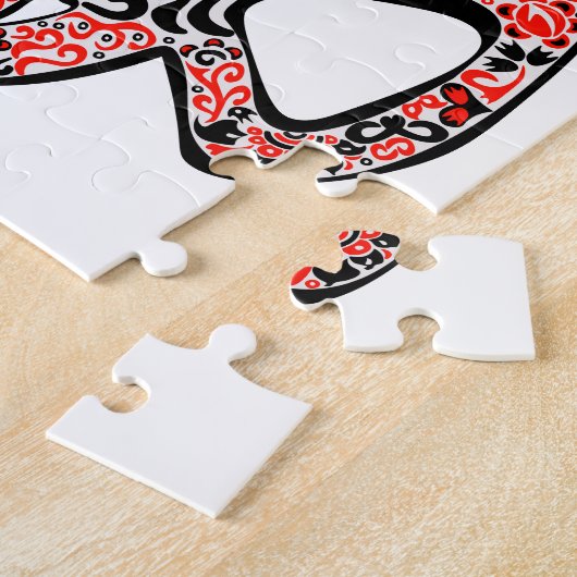 Ukrainisches Emblem trident tryzub stilisiert Puzzle (Seite)