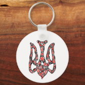 Ukrainisches Emblem trident tryzub stilisiert Schlüsselanhänger (Rückseite)