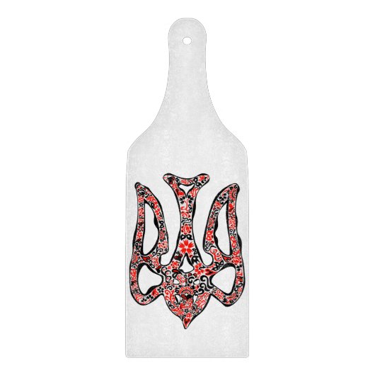 Ukrainisches Emblem trident tryzub stilisiert Schneidebrett (Vorderseite)