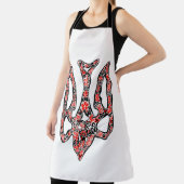 Ukrainisches Emblem trident tryzub stilisiert Schürze (InSitu)